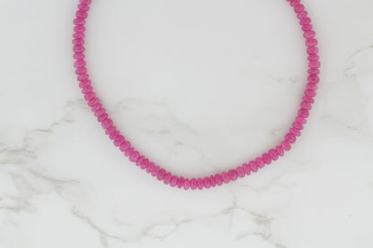 Pink Sapphire 3mm Smooth Rondelles