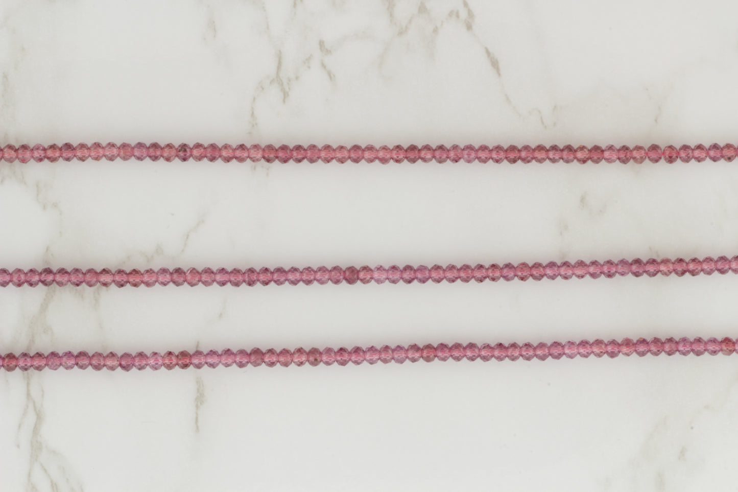 Rhodolite Garnet 3mm Faceted Rondelles