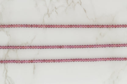 Rhodolite Garnet 3mm Faceted Rondelles