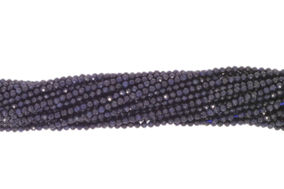 Dark Navy Blue Sapphire 2mm Faceted Rounds
