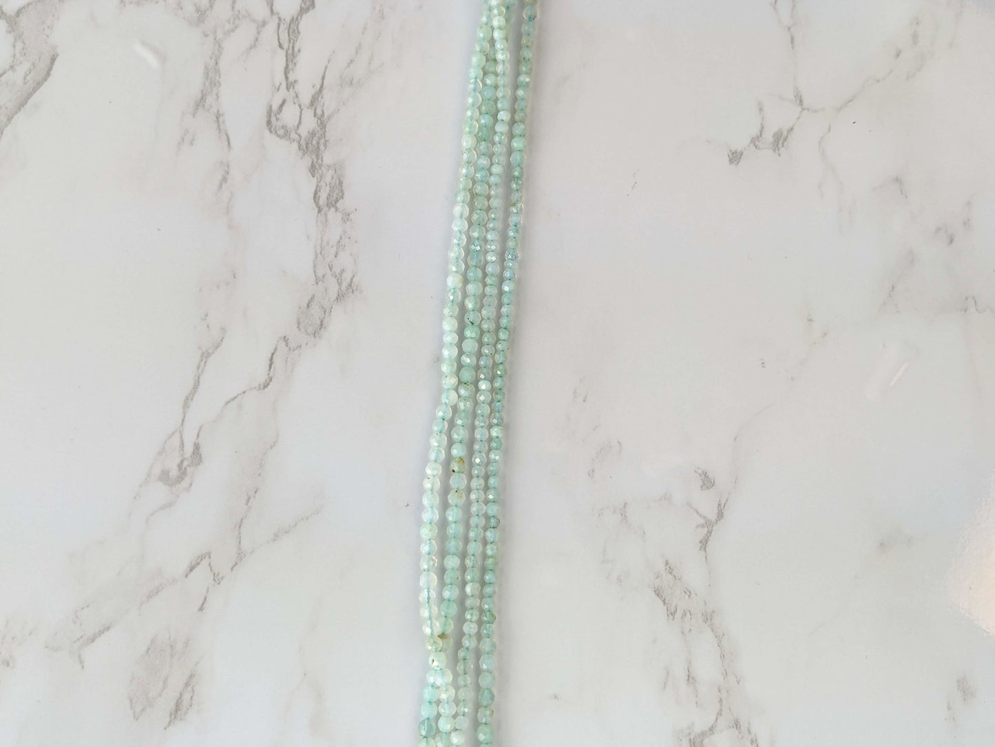 Blue Peruvian Opal 3mm Faceted Rounds