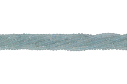 Aquamarine 4mm Faceted Rondelles