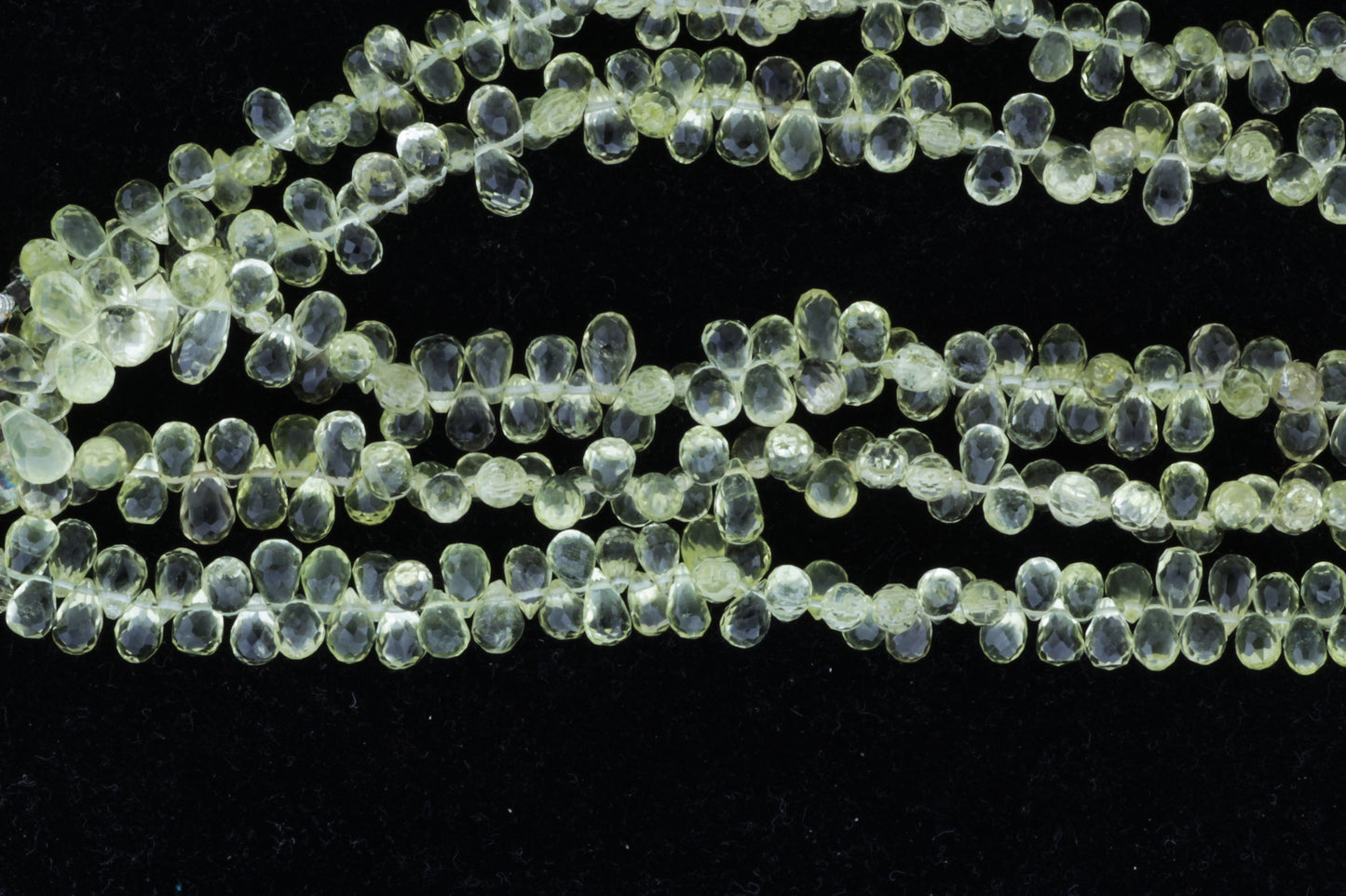 Yellow Lemon Quartz 6x4mm Faceted Teardrop Briolettes