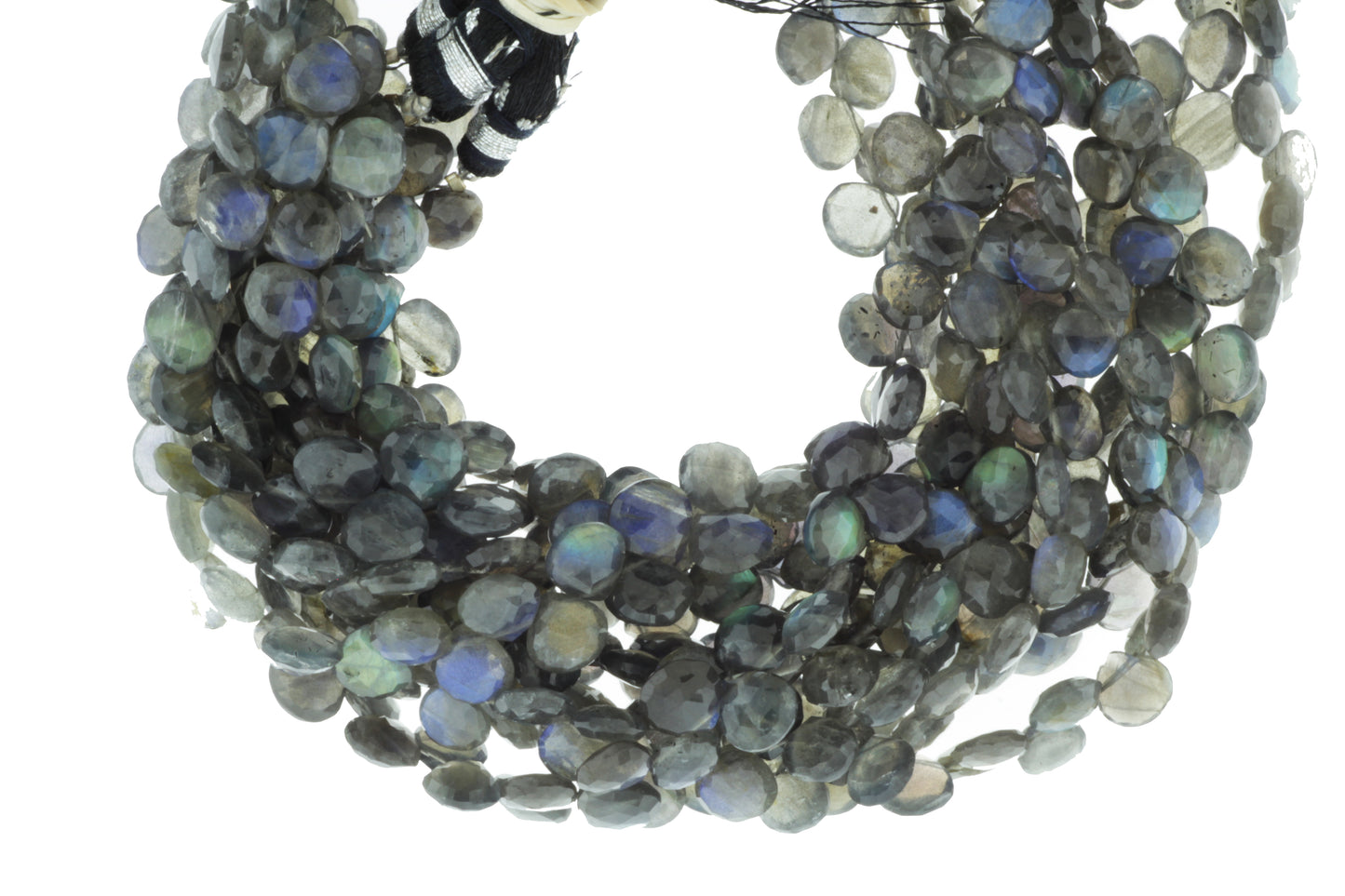 AA Dark Blue Labradorite 6mm Faceted Heart Shaped Briolettes