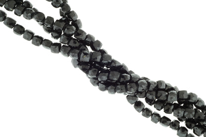 Black Spinel 5mm Faceted Cubes
