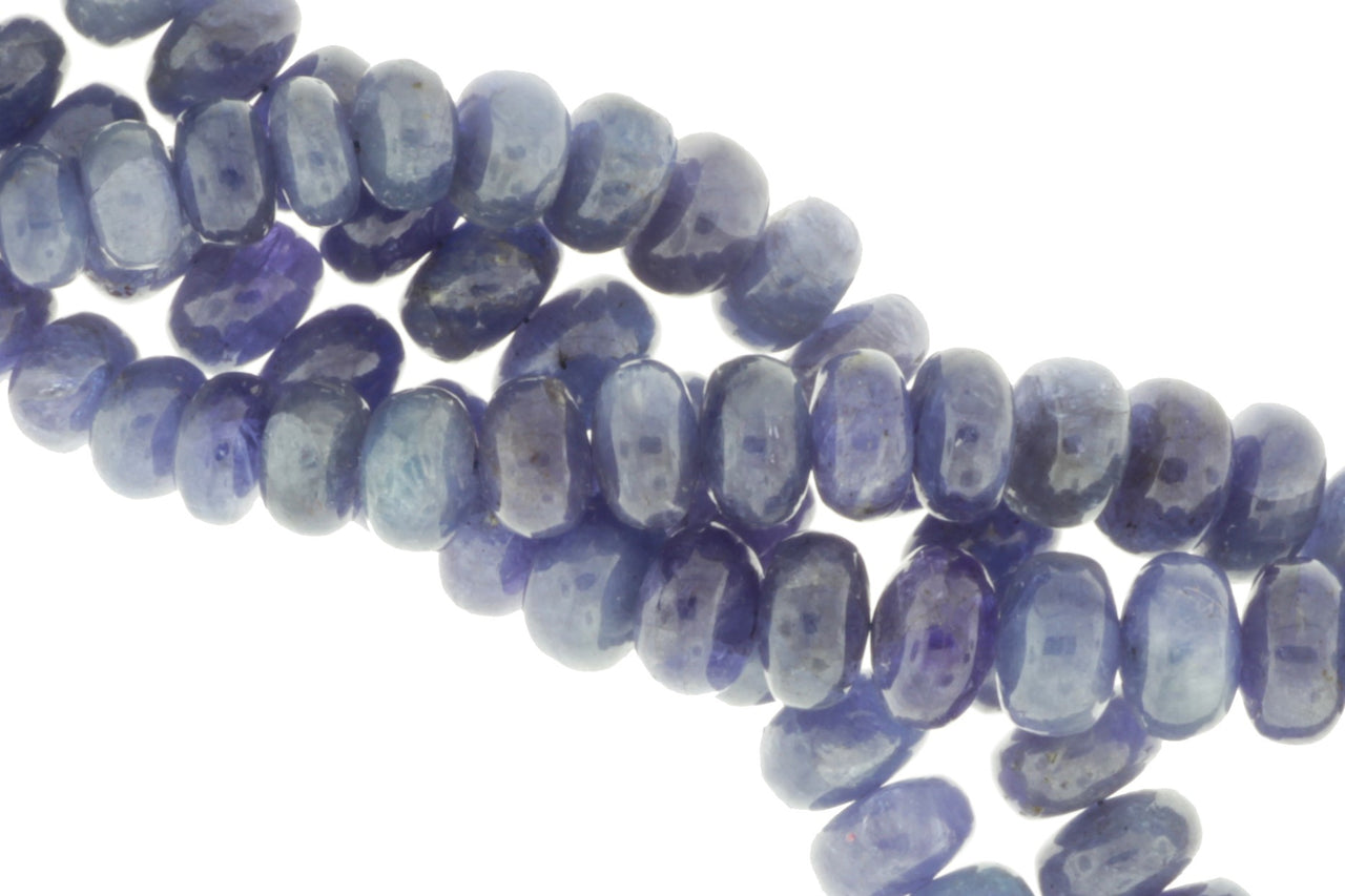 Blue Tanzanite 7mm Smooth Rondelles