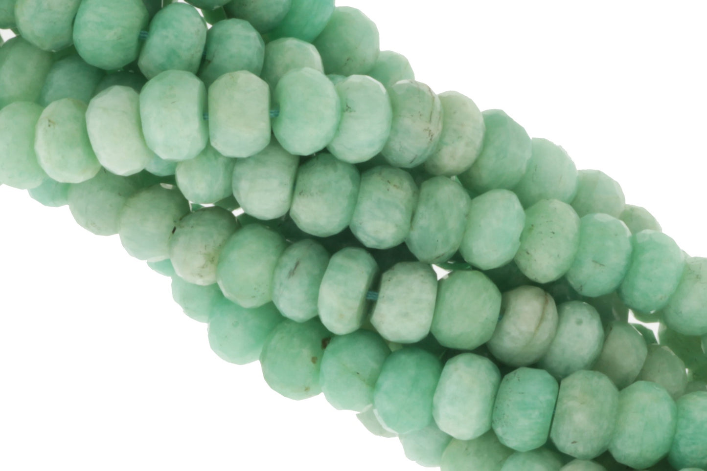 Blue Amazonite 6mm Faceted Rondelles