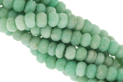 Blue Amazonite 6mm Faceted Rondelles