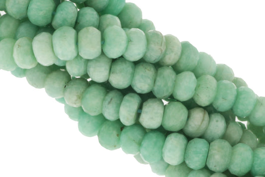 Blue Amazonite 6mm Faceted Rondelles