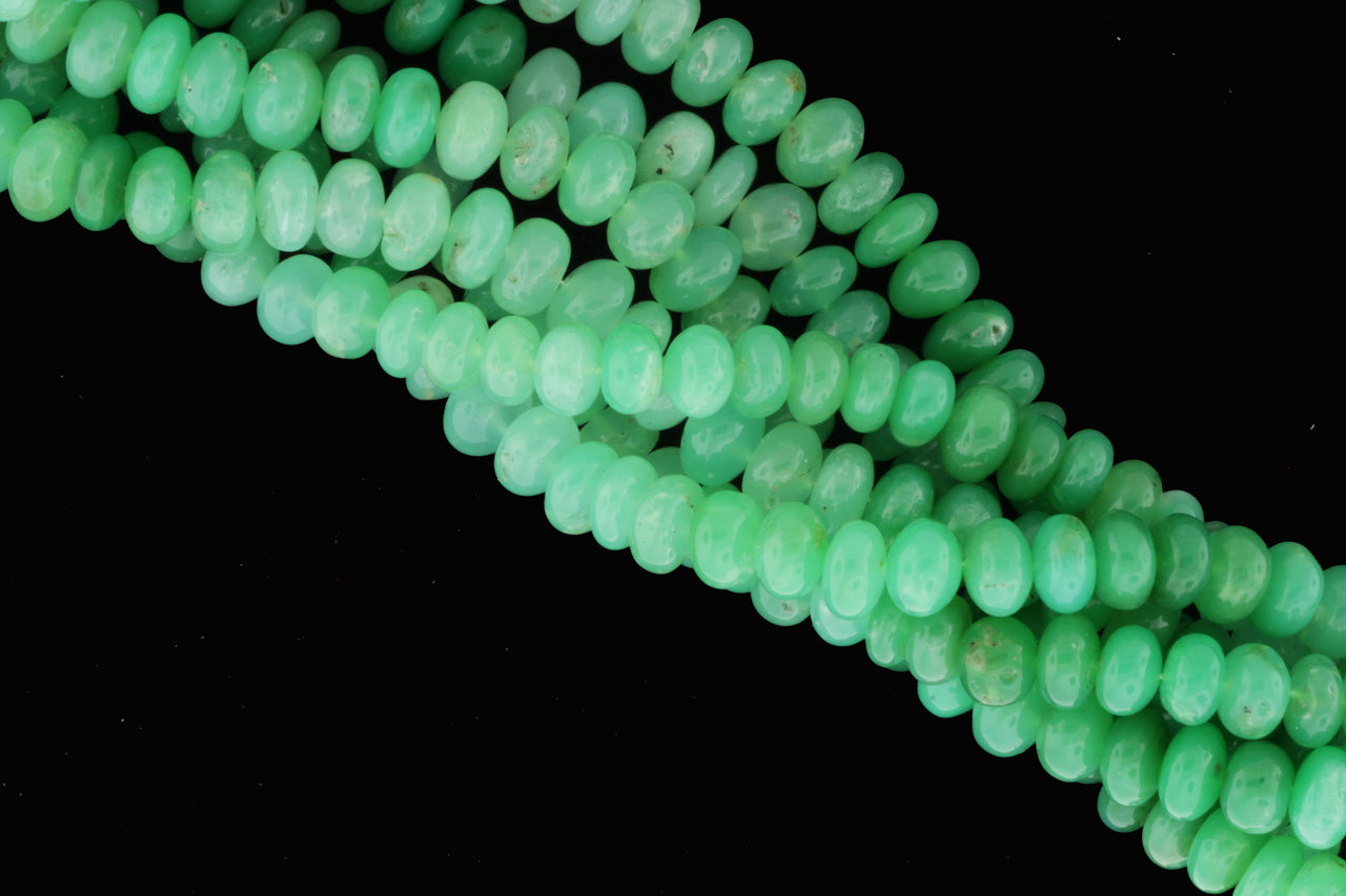 Ombre Chrysoprase 8mm Smooth Rondelles
