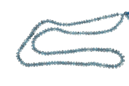 London Blue Topaz 4mm Faceted Rondelles
