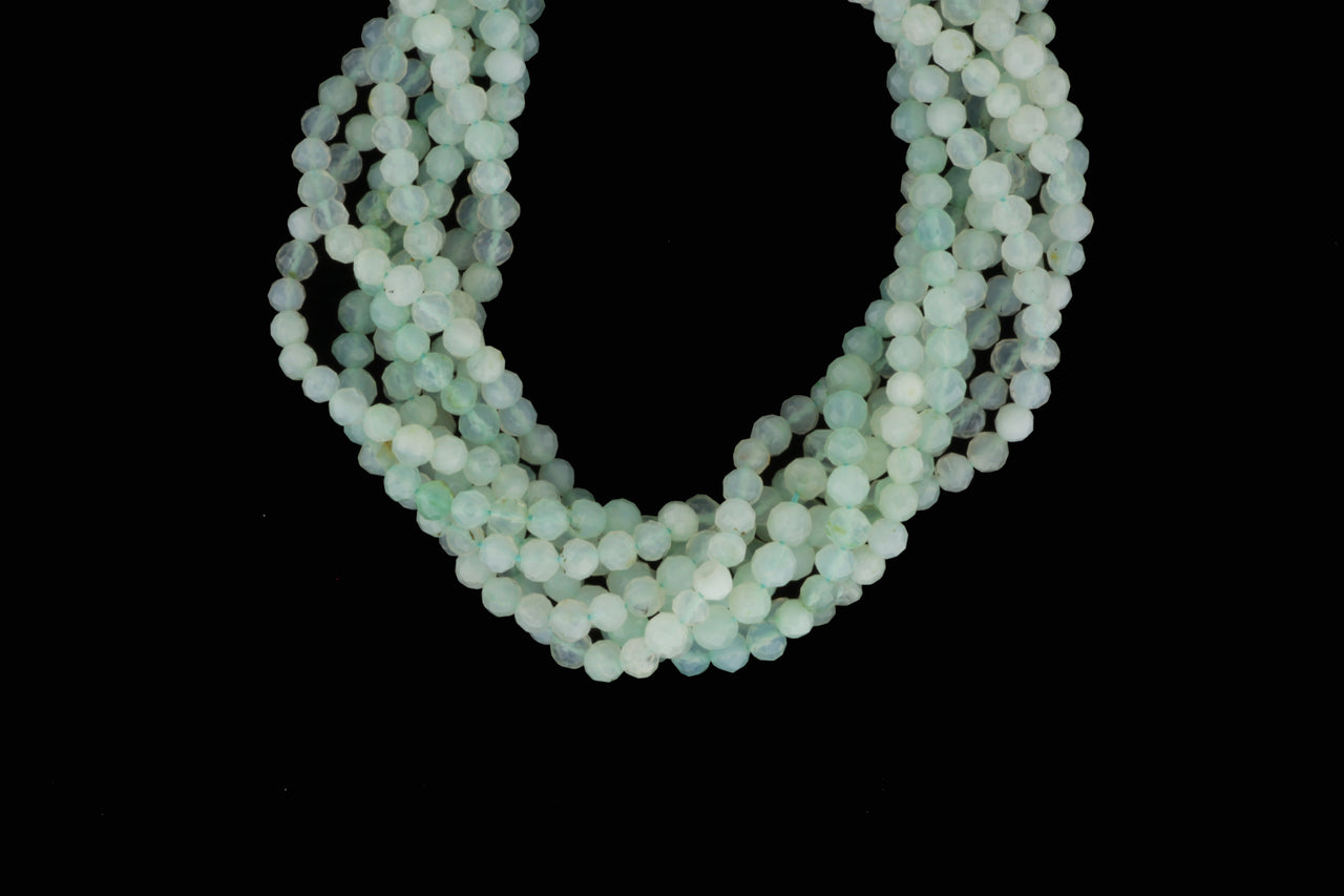 Blue Peruvian Opal 3.5mm Faceted Rounds