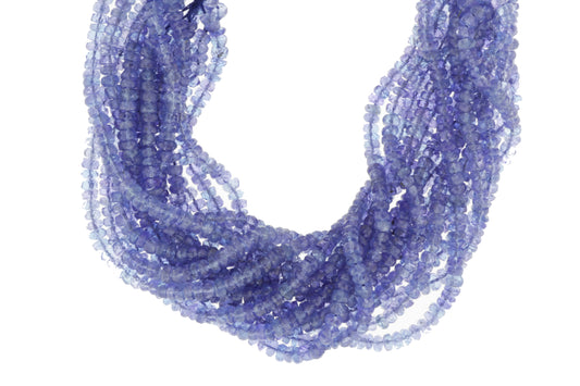 Blue Tanzanite 3.5mm Faceted Rondelles