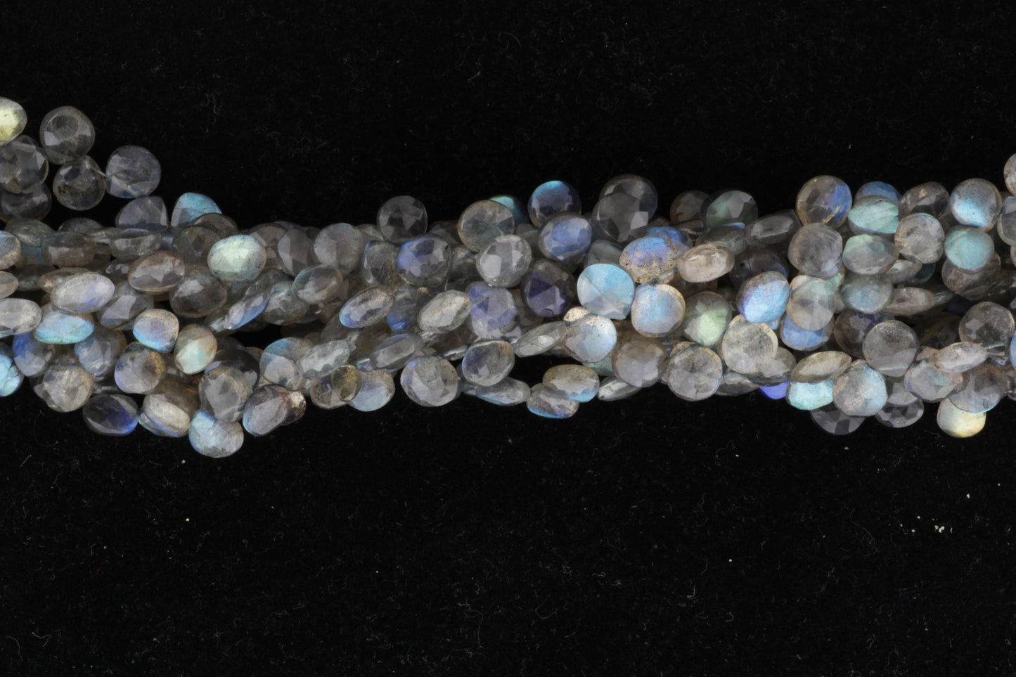 Blue Labradorite 6mm Faceted Heart Shaped Briolettes
