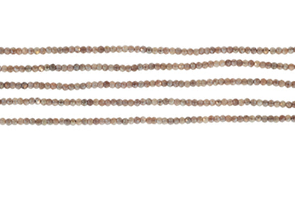 Coated Chocolate Moonstone 3mm Faceted Rondelles