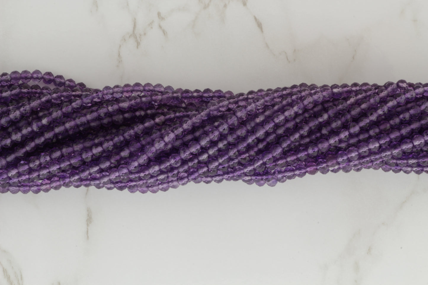 Purple Amethyst 3.5mm Faceted Rounds
