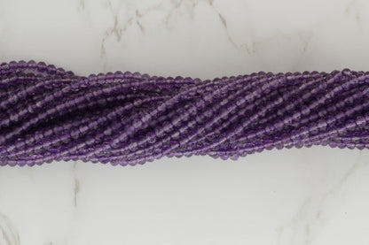 Purple Amethyst 3.5mm Faceted Rounds