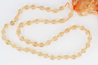 Yellow Citrine 7x5mm Center Drilled Teardrop Briolettes
