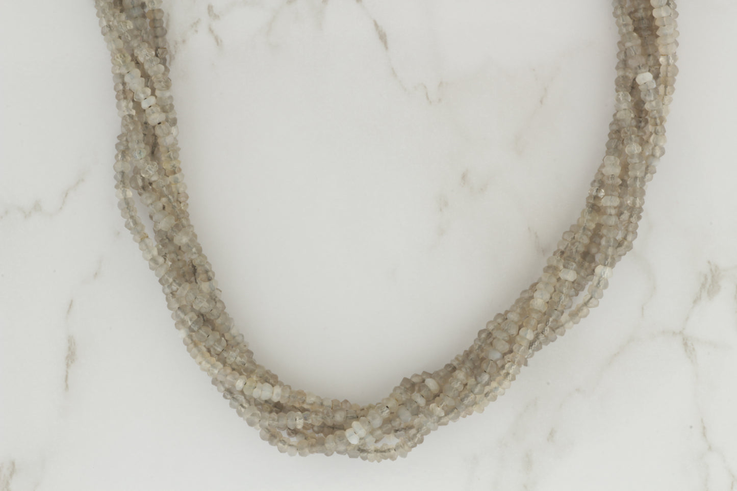 Gray Moonstone 2.5mm Faceted Rondelles
