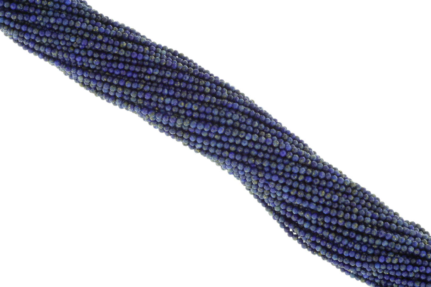Dark Blue Lapis Lazuli 2.5mm Faceted Rounds