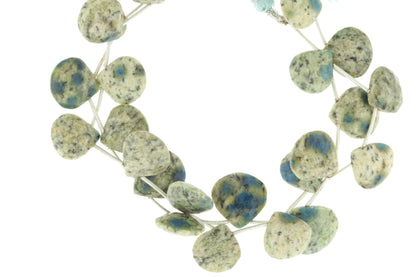 K2 Jasper 15mm Faceted Heart Shaped Briolettes