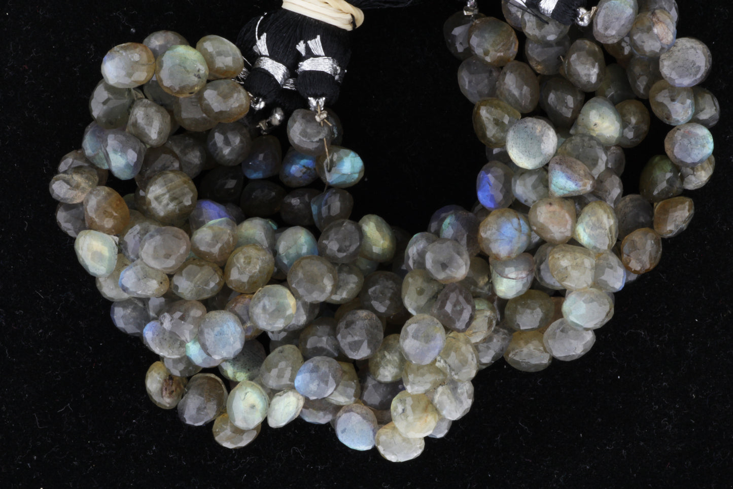 Blue Labradorite 8mm Faceted Onion Shaped Briolettes
