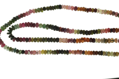 Watermelon Tourmaline 5mm Faceted Rondelles