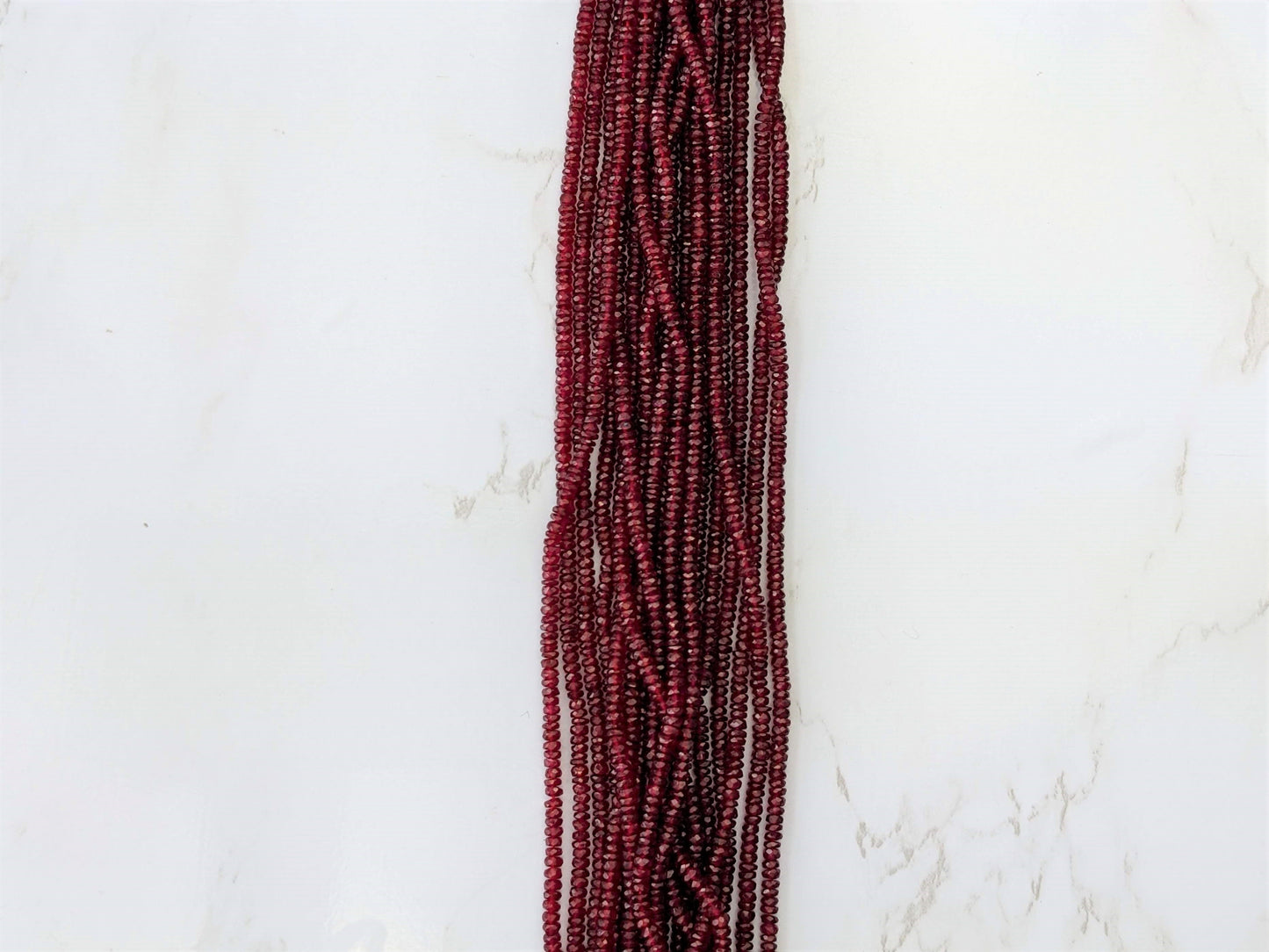 Red Ruby 2.5mm Faceted Rondelles